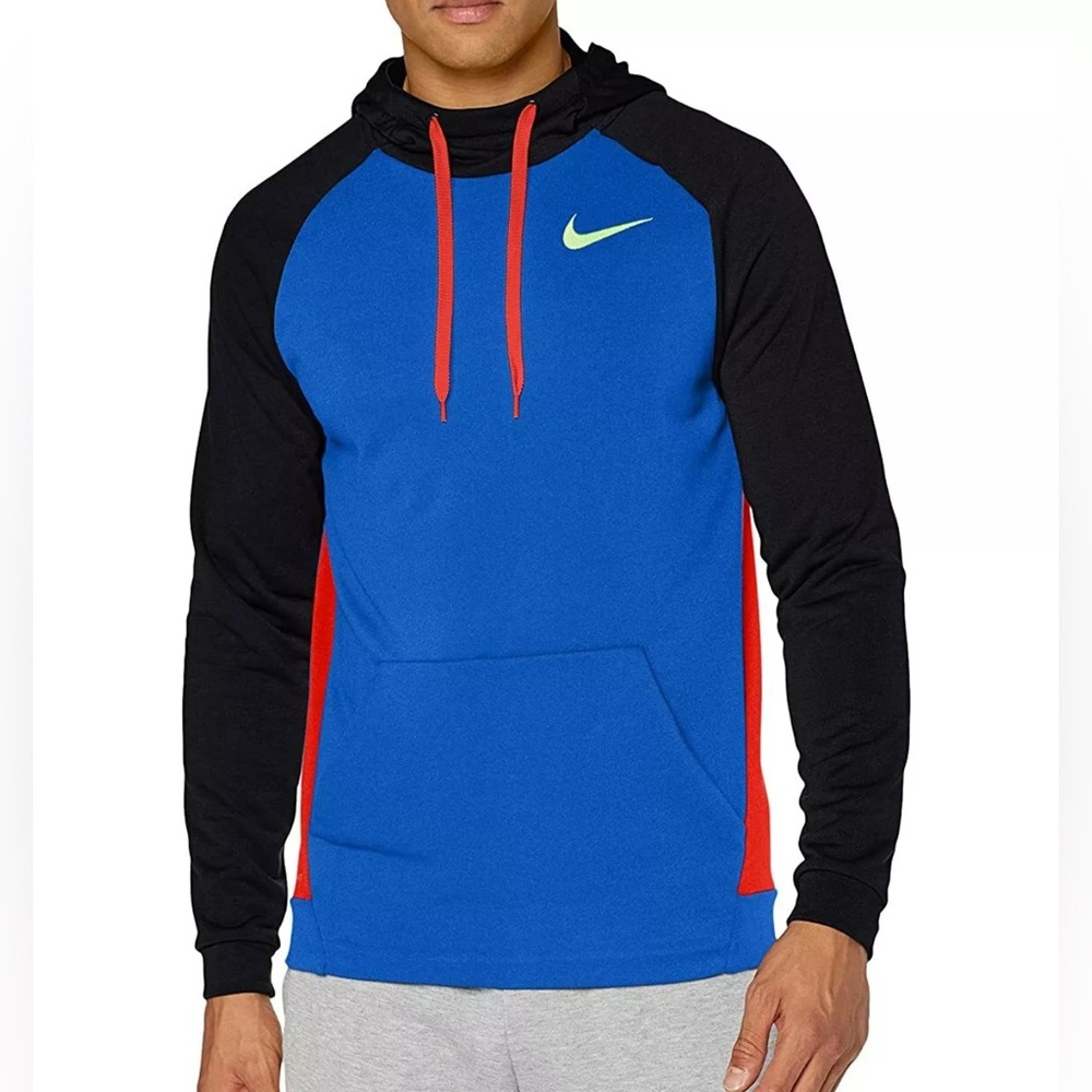 Nike DRI FIT Colorblock Hoodie Pullover Men’s Size Large L Sweatshirt Fleece